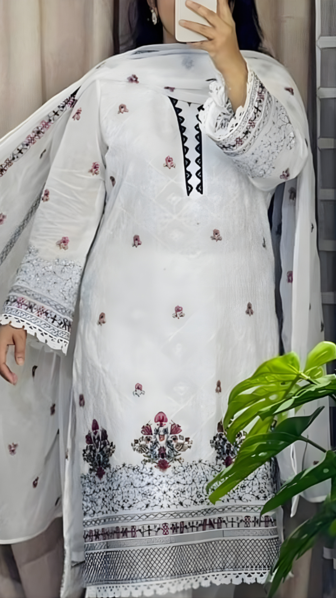 ultra stylish white embroidered three picec ultra stylish white embroidered three picec