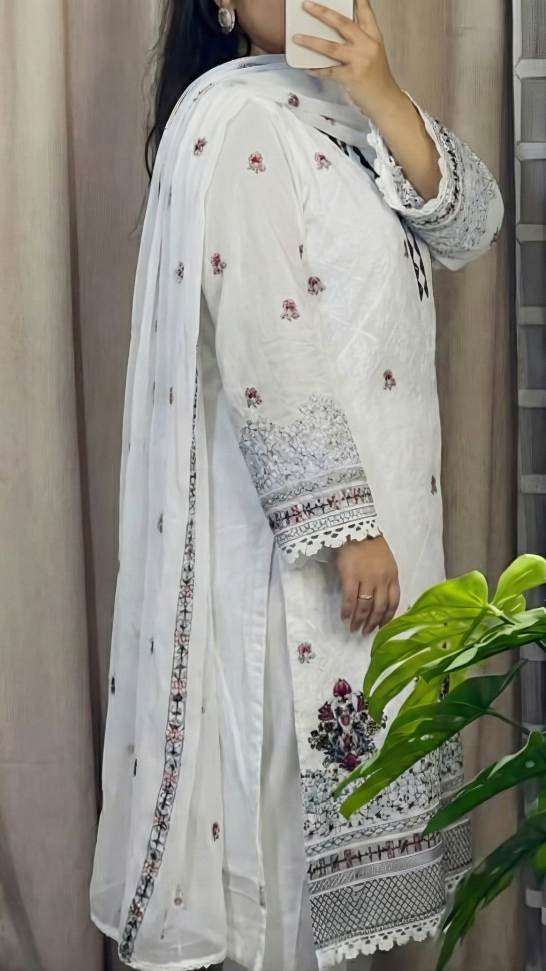 ultra stylish white embroidered three picec ultra stylish white embroidered three picec