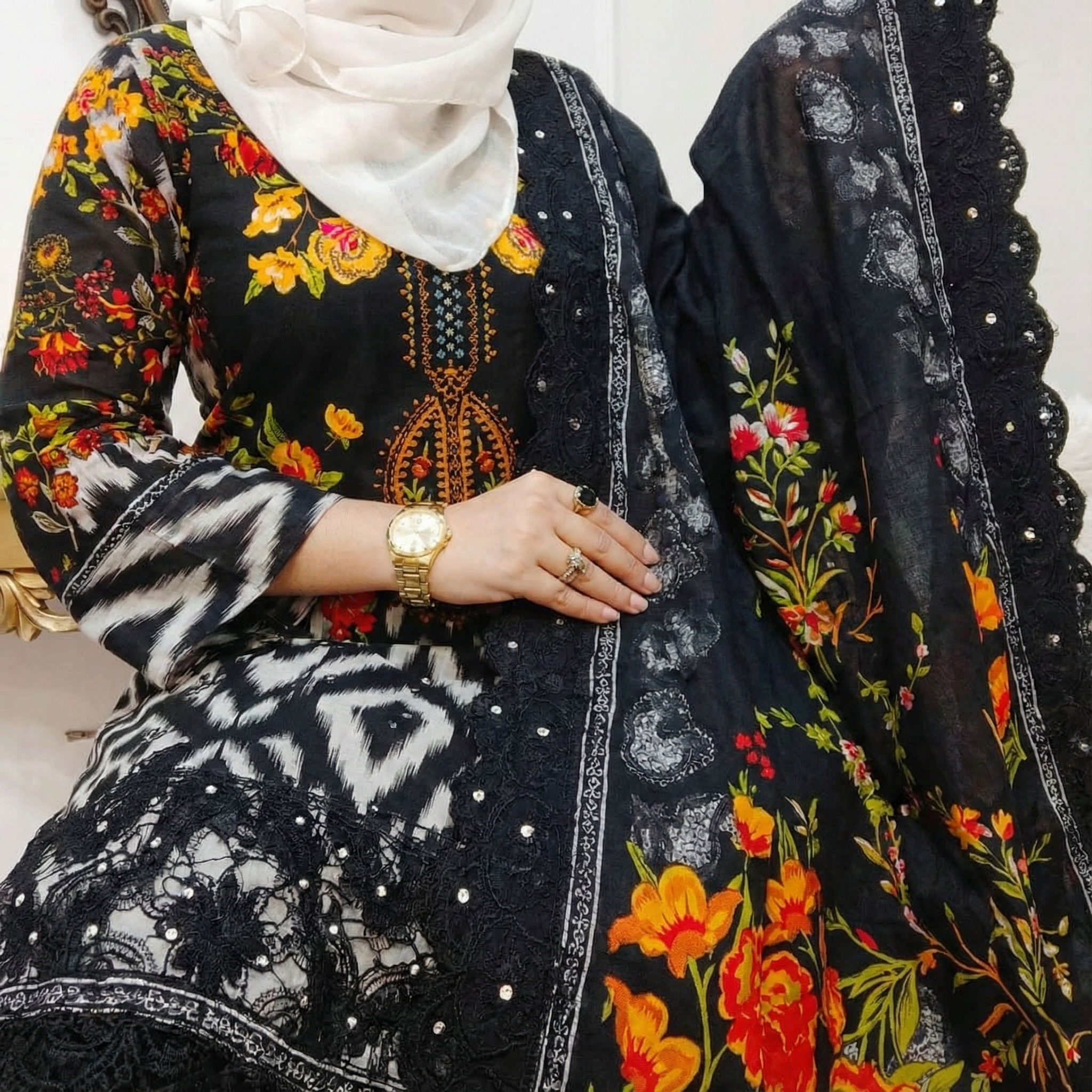 elegant black base with multicolor accents elegant black base with multicolor accents